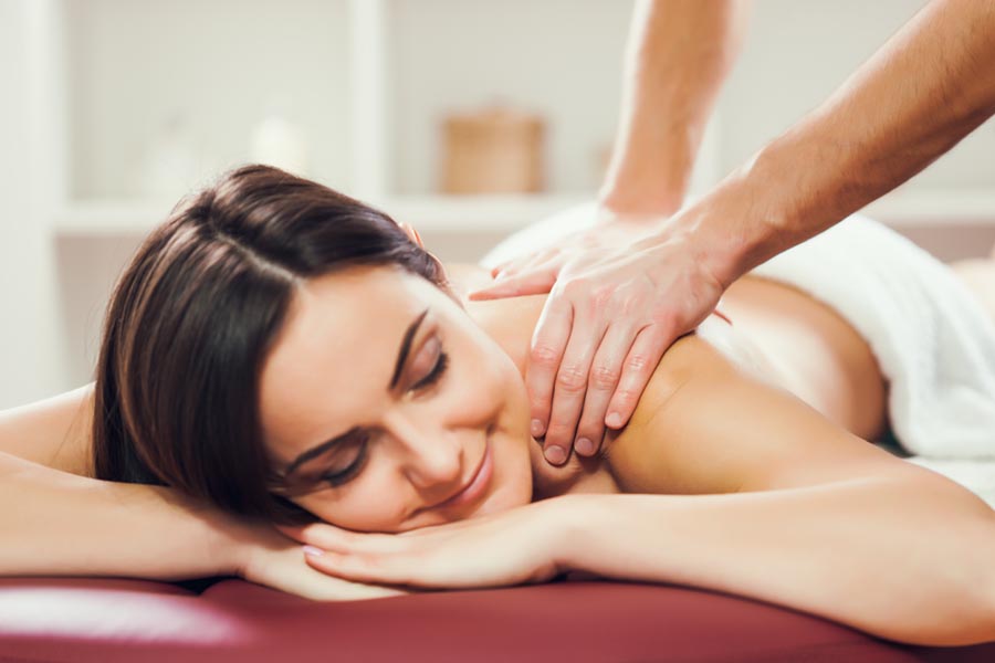 Lady receiving a massage